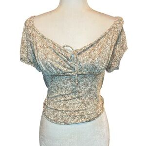 Cottagcore top with tie in front